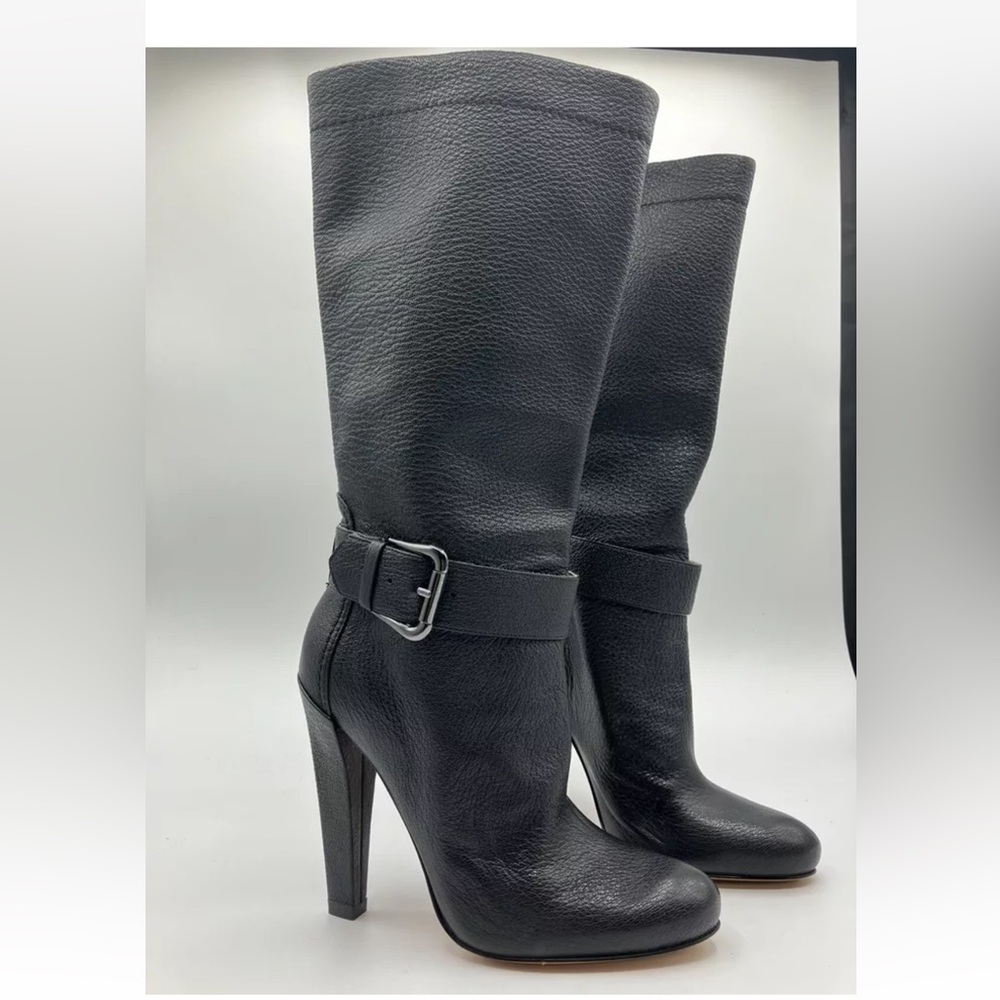 Joan & David Dadeon Black Leather Boot Woman Size 7.5
